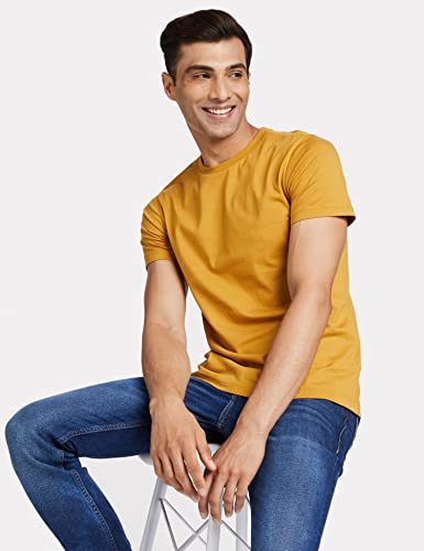 Image of Amazon Brand - Symbol Men's Solid Cotton T Shirt | Round Neck | Half Sleeve | Plain | Combo Pack of 2-Regular Fit (Available in Plus Sizes)