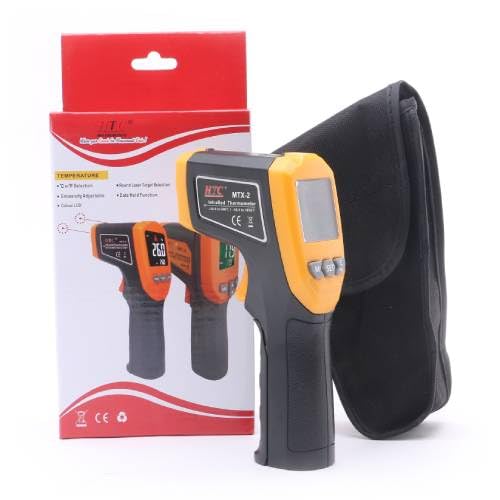 htc mtx-2 digital pyrometer gun with laser -50°c to 580°c non contact temperature meter thermometer for industrial use