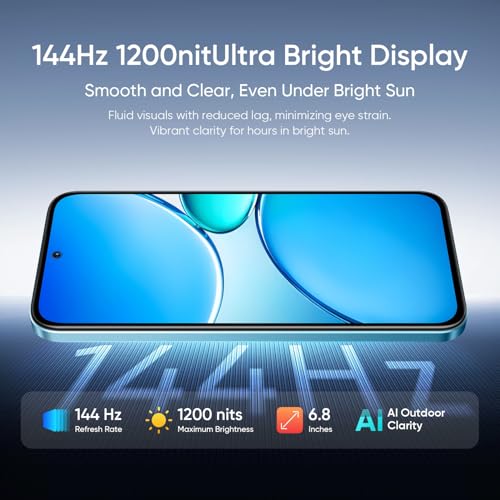 Image of realme 15X 5G Smartphone 8GB RAM 128GB ROM, 6.8 inch 144Hz Display, 7000 0mAh Battery, 60W Fast Charging IP69 Pro Waterproof Dimensity 6300 6nm Octa-core chipset Processor (Aqua Blue)