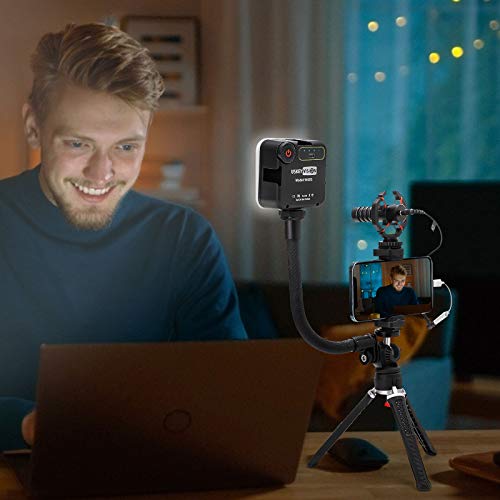USKEYVISION Smartphone Video Vlogging Kit/Video Microphone Light Kit/YouTube Equipment, with Unique Design, for iPhone