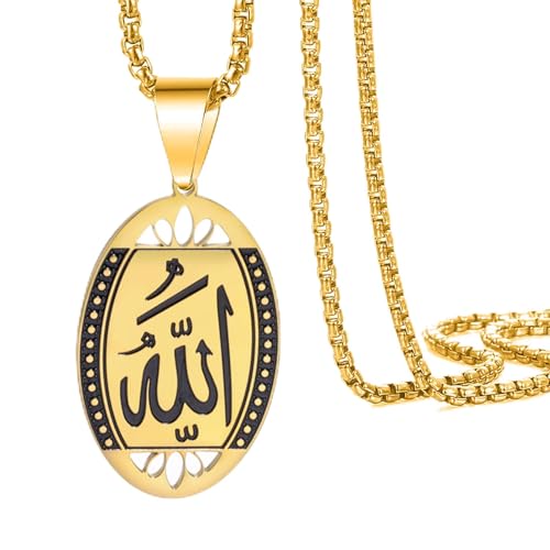 Collier Allah en acier inoxydable pour femmes et hommes par VASSAGO