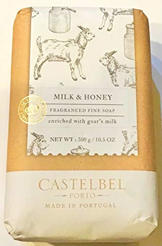 Castelbel Goat's Milk Pure Honey Scented Moisturizing Bath Soap 10.5 ounces