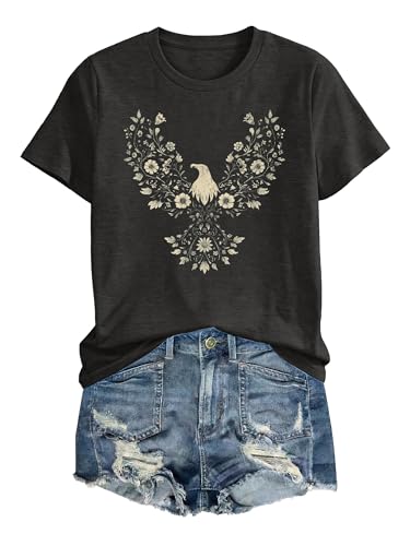 Image of Anbech Womens Dandelion Graphic T-Shirts Teen Girls Cute Sunflower Print Casual Tee Tops