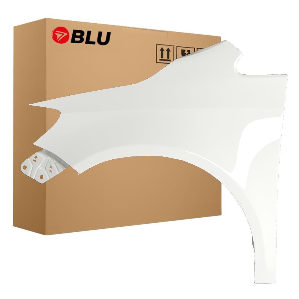 BLU Kotflügel Passend für Volkswagen Golf V+ / Golf 5 PLUS LB9A Links Weiss | 2005-2009 | Vorderseite Vorne | Lackiert | Einbaufertig