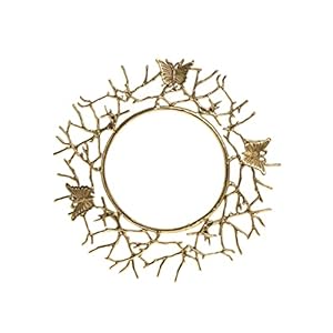Godinger Brass Gold Butterfly Charger Plate, 14.5 Inches