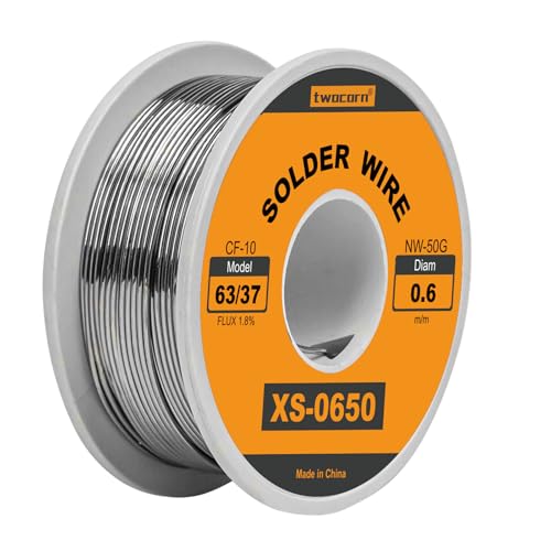 Image of 63 /37 Solder Wire, high Purity no-wash tin-Lead Rosin cored Wire with 1.8% Flux for Electric Soldering (0.6mm 50g)