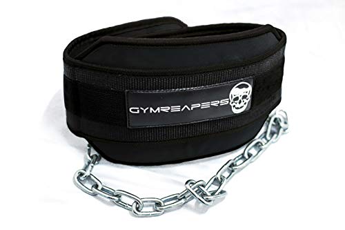 Gymreapers Dip Belt With Chain For Weightlifting, Pull Ups, Dips - Heavy Duty Steel Chain For Added Weight Training (Black) #TOP1