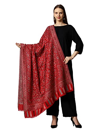 Women's Kashmiri Kani Woven Wool Shawl (2J41)