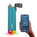 HidrateSpark PRO Smart Water Bottle – Insulated Stainless Steel – Tracks Water Intake with Bluetooth, LED Glow Reminder When You Need to Drink – Chug Lid, 21 oz, Sea Glass