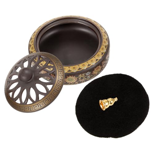 LOLIPPYY Quemador de Incienso Vintage de Porcelana Esmalte, Decoración Retro Plato para Cono de Incienso, Adorno Floral de Loto para Mesa, Adecuado para Hogar, Sala y Meditación