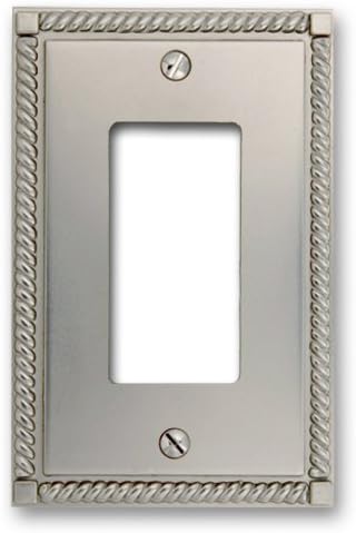 Amerelle Georgian Single Rocker Cast Metal Wallplate in Satin Nickel