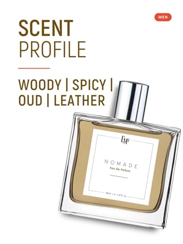 Image of EM5 Nomade Perfume for Him /Her | Amber Oud Smoky leather Accords | Unisex Perfume Spray for Men & Women | Strong & Long Lasting Fragrance | Gift for Him & Her | 50ml