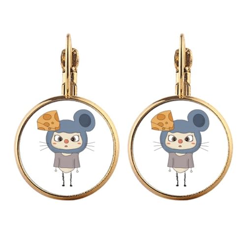 Boucles d'oreilles souris clips pendantes confortables sans perçage