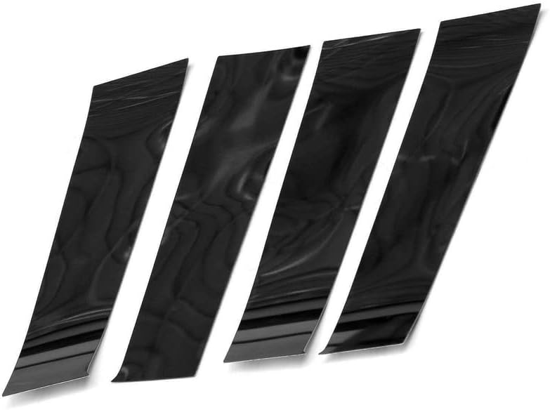 Miniatura 9 de Poste de pilar de ventana compatible con Do-dge Ram 1500 2500 3500 2009-2018 cubierta de puerta, color negro brillante, 4 piezas