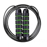 RTHGTFTS Comba Crossfit Inicio Gimnasio Pesando Saltar Cuerda Alambre Ajustable Peso Pérdida Pérdida Velocidad Salta Cuerda Ejercicio Ejercicio Fitness Equipos (Color : Green)