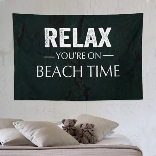 Regala un tapiz para colgar en la pared Yelolyio de 60x90 pulgadas con motivadora frase de playa 7