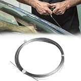 QOXEZY 20 Meter Edelstahl-Drahtseil für Windschutzscheiben-Ersatz – Auto-Glasentferner-Werkzeug, kompatibel mit Auto-Windschutzscheiben-Kleberentfernung