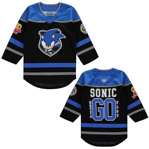 Sonic The Hedgehog Boys 4-20 Long Sleeve Hockey Jersey