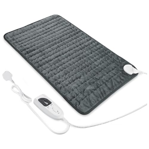 VENEKA Cojines calefactores – Cojines calefactores eléctricos – Cojines calentados con calor para aliviar el dolor de espalda y los dolores musculares – Función de apagado automático enchufe UE
