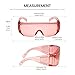 Medspex 1003 FL41 Pink Fitover Safety Glasses Wear Over Prescription Glasses, Migraine Glasses FL-41 Light Sensitivity Glasses Women Men Outdoor Indoor Blue Light Blocker Over Glasses Eye Protection