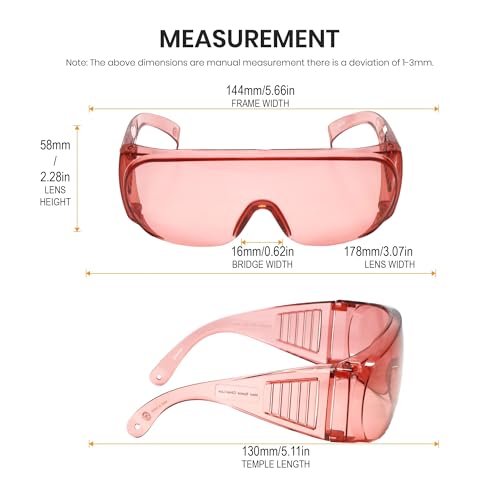 Image of Calabria Fit Over Safety Glasses | Polarized Sunglasses Over Glasses | Wrap Around Anti-Fog | Scratch Resistant | Unisex