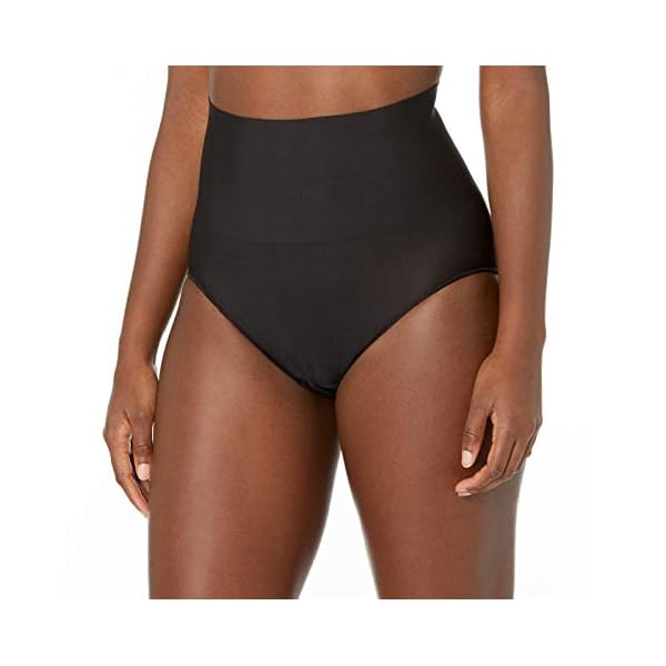 Maidenform-Womens-Tame-Your-Tummy-Shaping-Lace-Brief-with-Cool-Comfort-DM0051 Maidenform womens Tame Your Tummy Shaping Lace With Cool Comfort Dm0051 Shapewear Briefs, Black, X-Large US