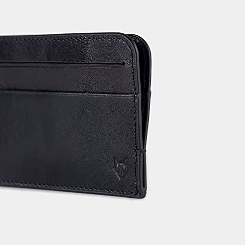 Bozok Leather Card Holder Front Pocket Slim Minimalist Wallet Card Case (Black)3