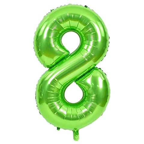 Balloon Numbers 8 Green Giant 40 Inch Numbers Foil Balloon for Anniversary Party Decoration Birthday Decoration Cover