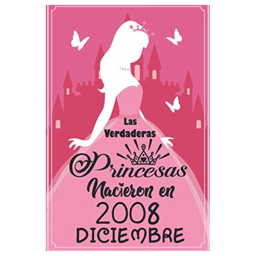 Las Verdaderas Princesas Nacieron en 2008 Diciembre: Regalo de cumpleaños de 12 años para mujeres cuaderno forrado cuaderno de cumpleaños regalo de, ... niñas, tía, novia , 6 * 9 pulgadas 120 pagina