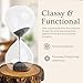 Blackswan Magnetic Hourglass Sand Timer | Natural Live Edge Walnut Wood Magnet Base Hour Glass with Iron Dust Shavings | 1 Minute Functional Fun Retro Clock Watch for Office, Home Decor | 4