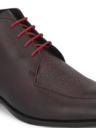 Image of ALBERTO TORRESI Classic Leather Black Chukka Boots, Formal Lace-up Closure for Men, Stylish and Comfortable Dress Shoes for Business & Events