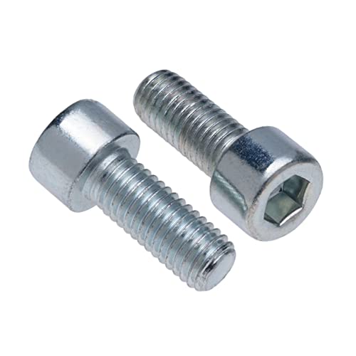 Tornillos de Cabeza de Cilindro M4 Strenght Sleel Class 8.8 (Paquete de 50) Tornillos de Cabeza Hexagonal Bañados en Zinc...