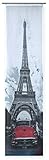 Haus und Deko Flächenvorhang 60 x 245 cm Digitaldruck Schiebevorhang Paris City halbtransparent, Klettband Paneelwagen Gardine Raumteiler Wohnzimmer Schlafzimmer Jugendzimmer