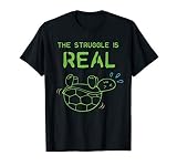 Funny Turtle I Hate Situps The Struggle Is Real Gym Workout T-Shirt