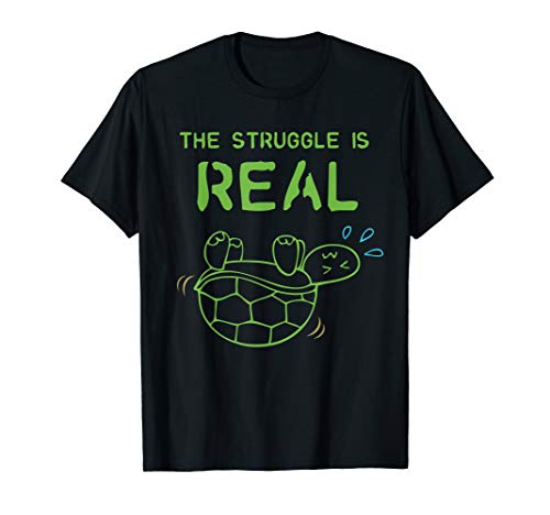 Funny Turtle I Hate Situps The Struggle Is Real Gym Workout T-Shirt