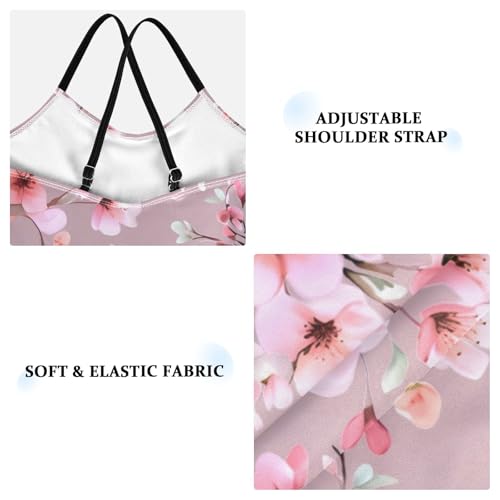 senya Girls Swimsuits Pink Peach Blossom One-Piece Swimwear Quick Dry Girls Bathing Suits for 3 Years Old3