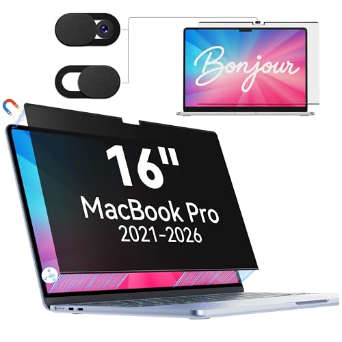 Filtre Confidentialité Magnétique MacBook Pro 16 Plus de Reflets ni d'Espionnage Visuel