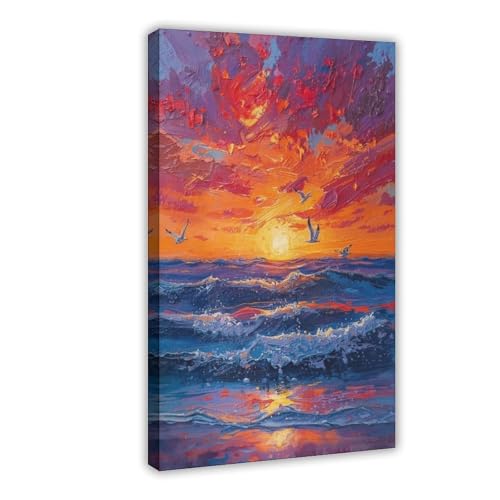 Peinture à l'huile sur toile pour salon moderne cocooning