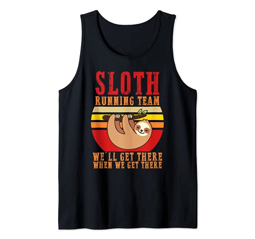 Sloth Running Team cross country track running divertente regalo Canotta