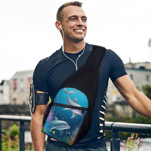 Bolso bandolera deportivo sling para hombres y mujeres miniatura 3