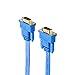 DTech Flat Thin Extra Long VGA Cable 25 ft Male to Male 15 Pin Connector Computer Monitor Cord 1080p HD High Resolution(8 Meter, Blue)