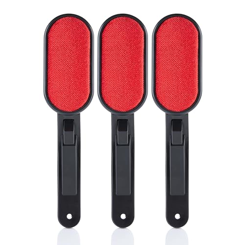 Minky Velvet Lint & Hair Removing Clothes Brush, Reusable Velvet Lint Brush for Clothes and Furniture, Pet Hair Remover, Designed for Left and Right-Handed Use (3)