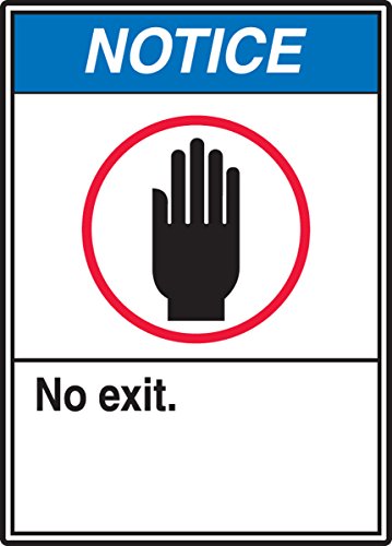 Plaque rigide Notice NO EXIT en aluminium durable pour bâtiment