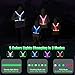 SAWNZC LED Reflective Vest Running Gear, 5 Colors Lights Up Running Vest Rechargeable for Night Walking Running Cycling Jogging, Adjustable Size for Men Women Kids (1, Blue)