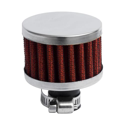 Simoni Racing FSR/1X Mini Filtro Aria Sportivo Universale, Conico, Cromato, Entrata 12 mm, filtro di sfiato