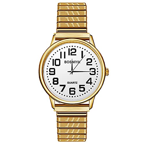 Montre à quartz analogique ultra fine Aroncent avec grand cadran lisible et bracelet extensible