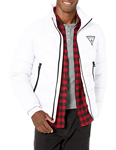 Image of GUESS Men's Midweight Logo Oversized Zip Puffer