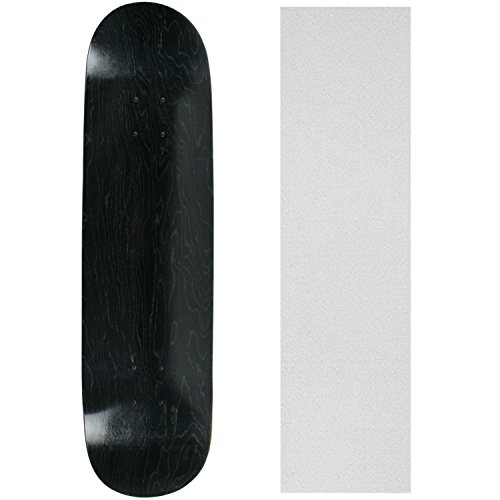 Moose Skateboard Deck Blank Stained Black 7.5" Clear Grip