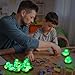Deekin 24 Pcs LED Light up Mental Health Rubber Duck Mental Health Awareness Items 2'' Green Ribbon Cute Small Rubber Ducks Glow Toy Gifts for Fundraiser Party Supplies