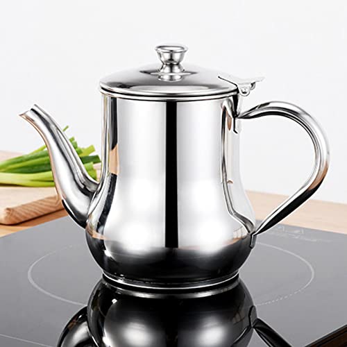 Ripteadry Stainless Steel Oiler, Stainless Steel Oil Strainer Pot, Oil Dispenser With Strainer, Oil Dispensing Bottles Oil Storage Can For Home Kitchen, 18Oz/24Oz/32Oz #TOP5